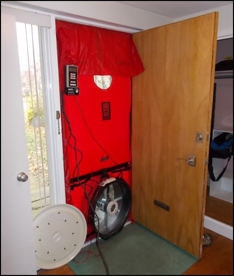 Blower Door Installed Blower Door Photo